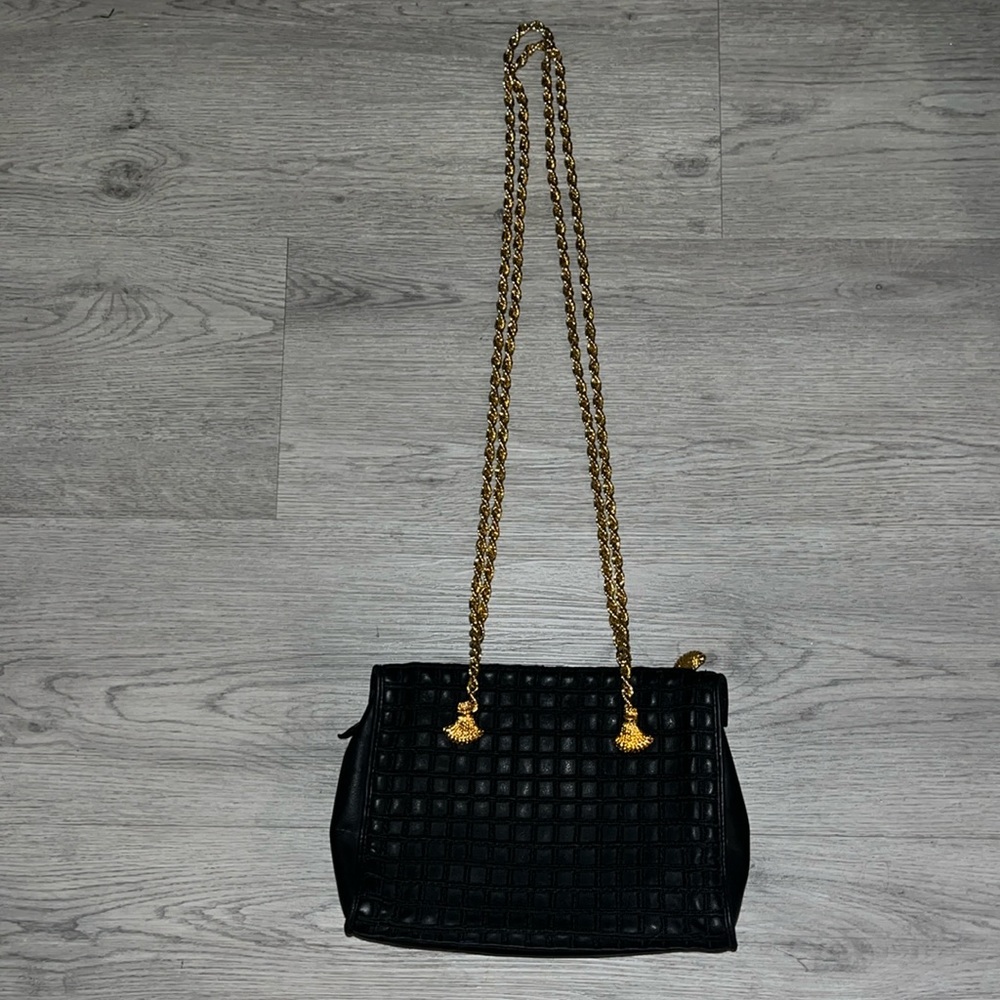 Very rare limited edition vintage Valentino gold tassel handbag